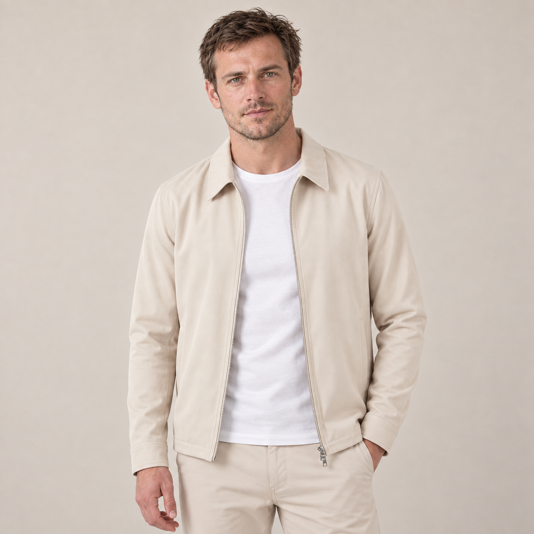 Men's Shiny Mid-Spring Jacket