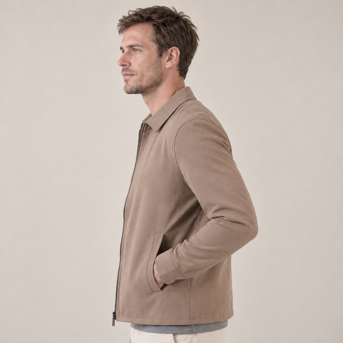 Men's Shiny Mid-Spring Jacket