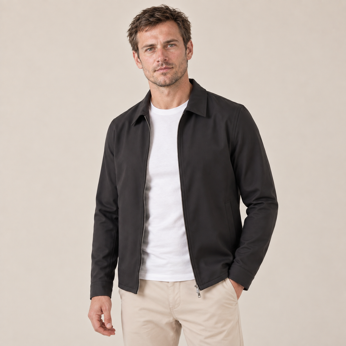 Men's Shiny Mid-Spring Jacket