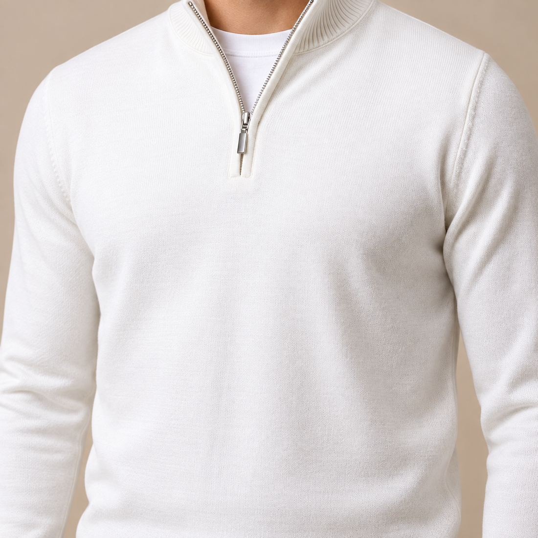 Men's Slim Fit Half-Zip Knit Sweater