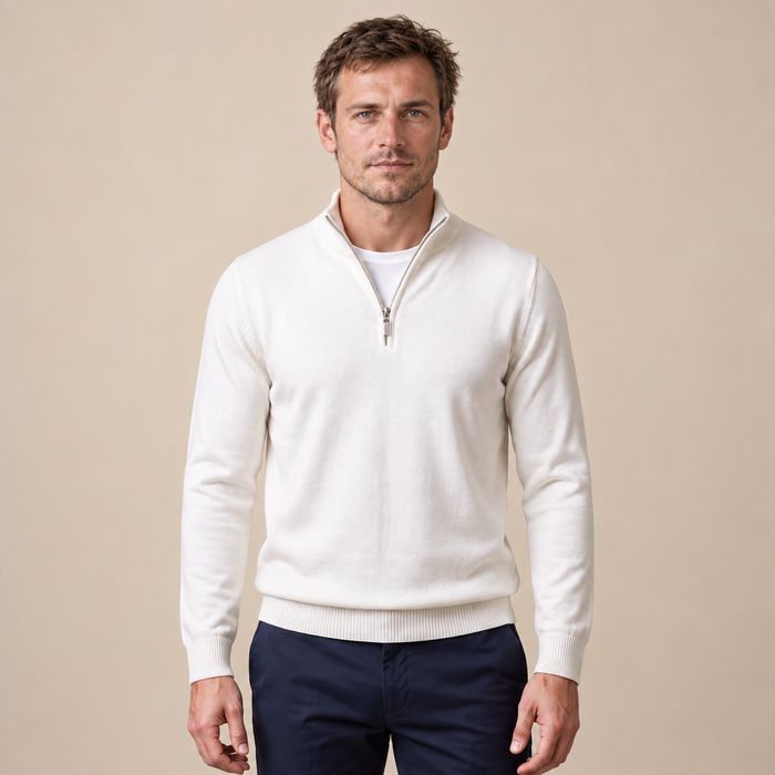 Men's Slim Fit Half-Zip Knit Sweater