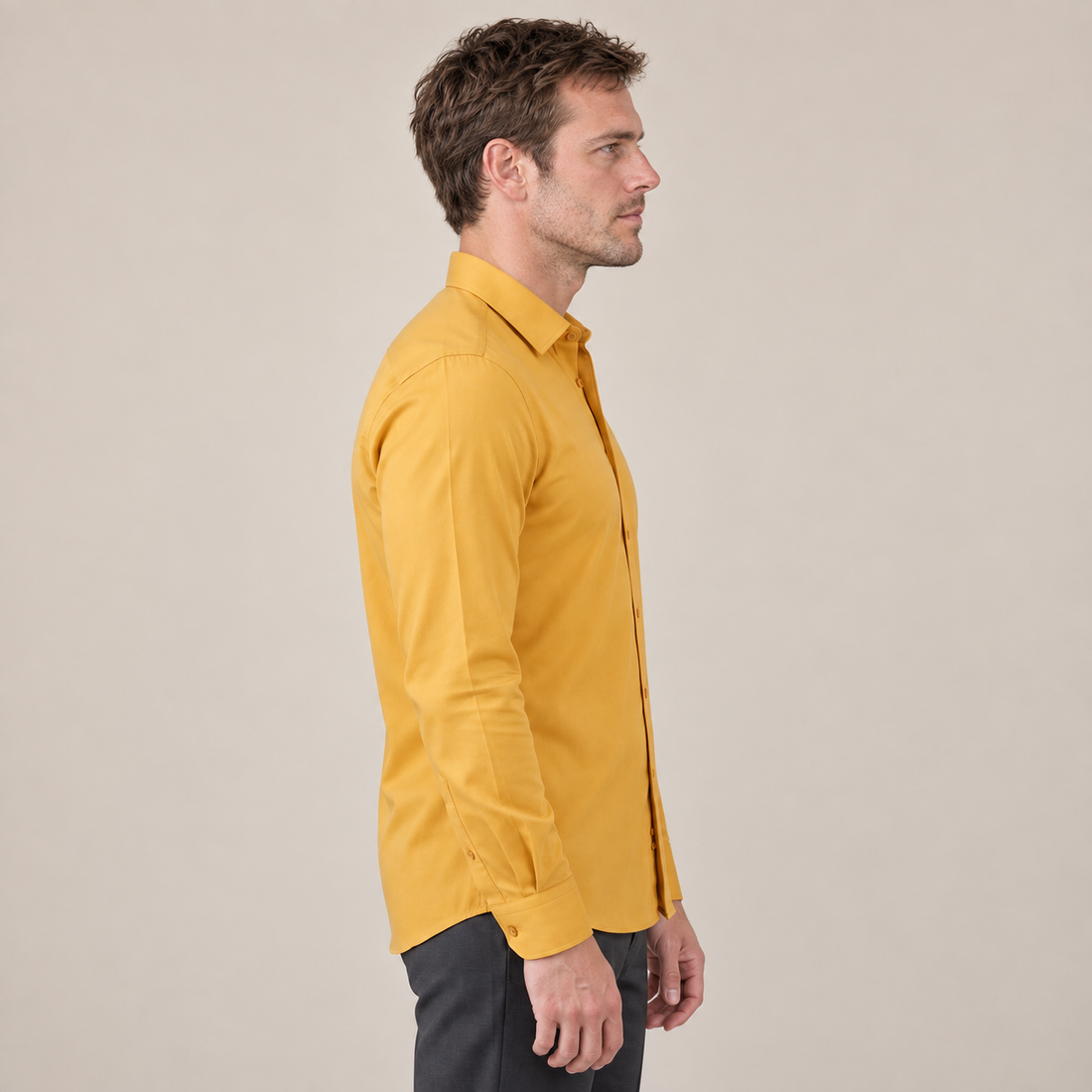 Men's Slim Fit Long-Sleeve Dress Shirt