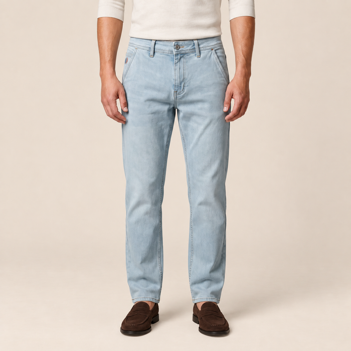 Men's Slim Fit Washed Denim Jeans
