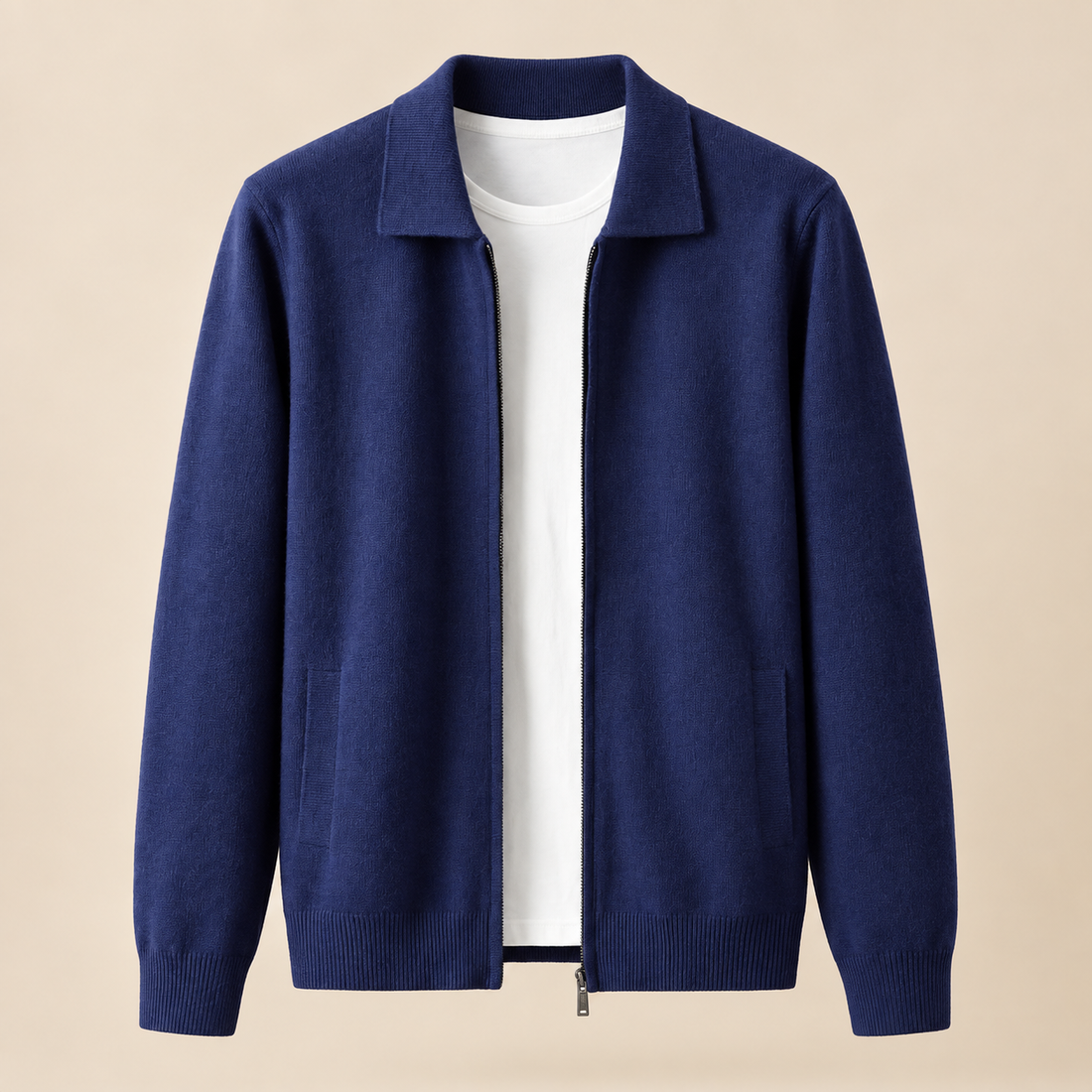 Men's Soft Fabric Zip Up Vest