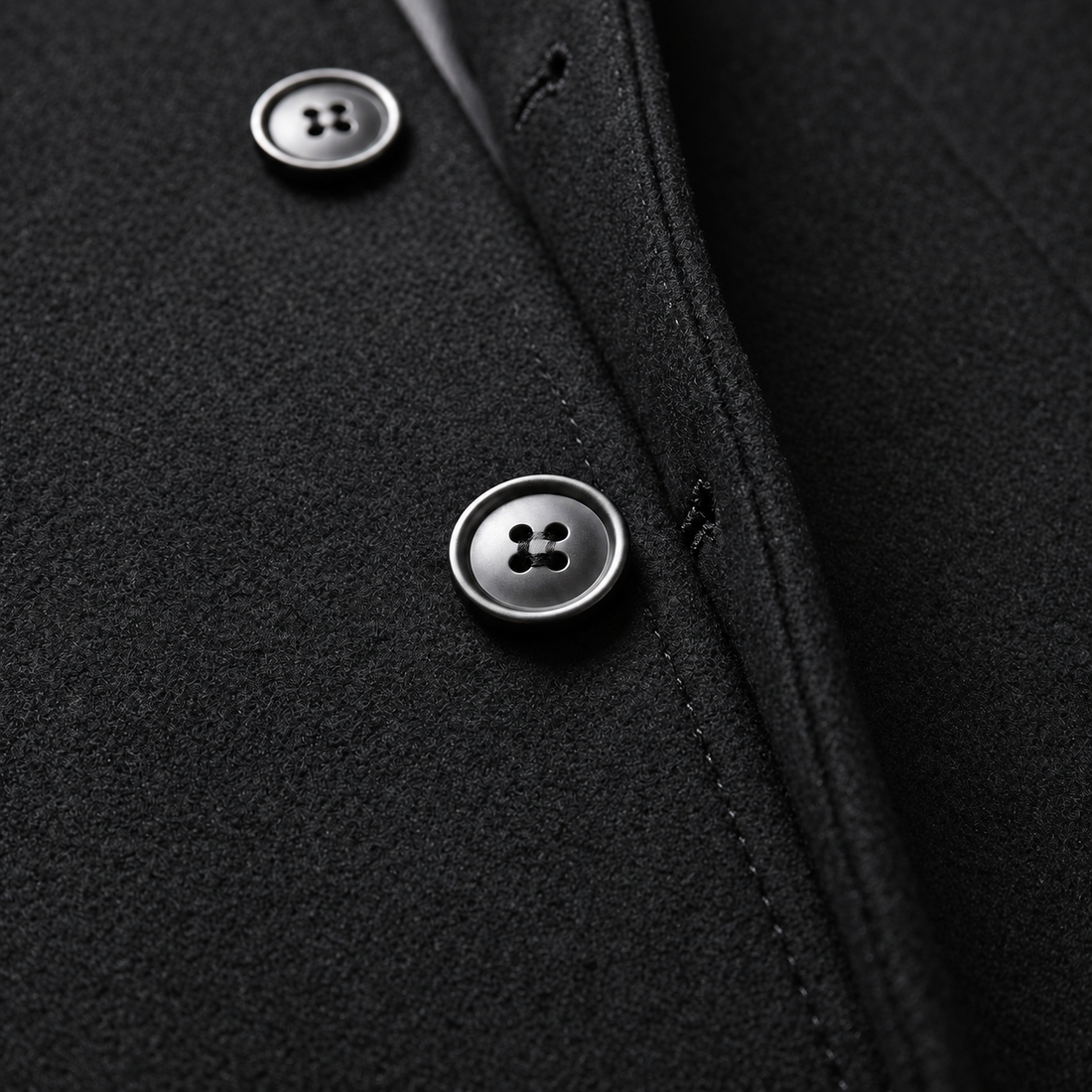 Men's Stand Collar Longline Overcoat
