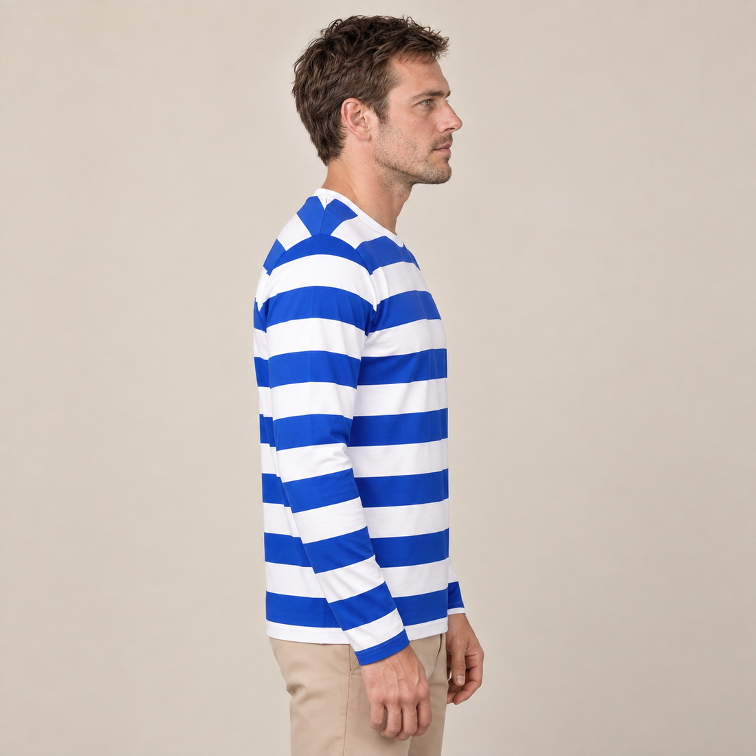 Men's Wide Stripe Long Sleeve Top
