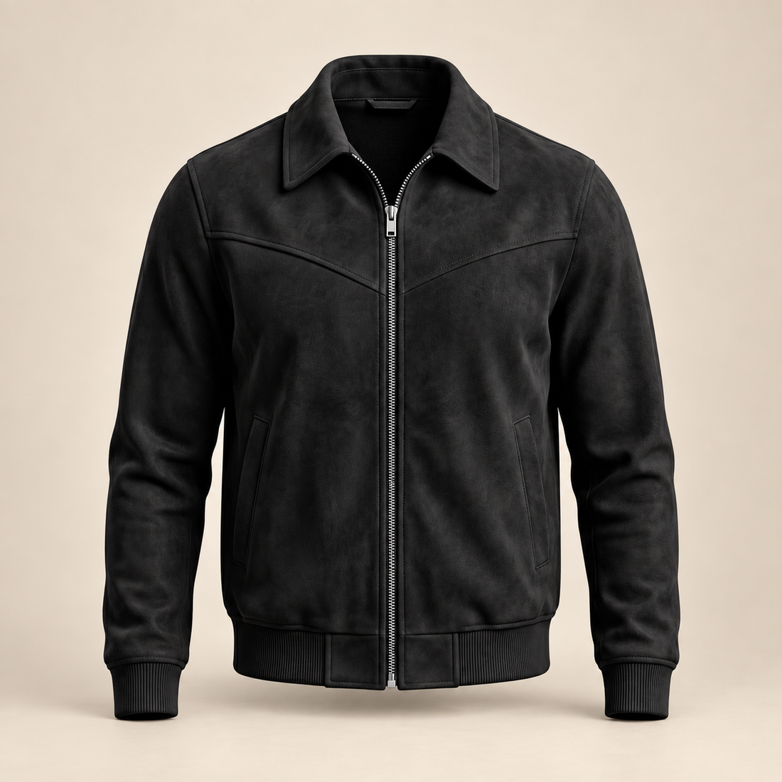 Men's Suede Harrington Bomber Jacket