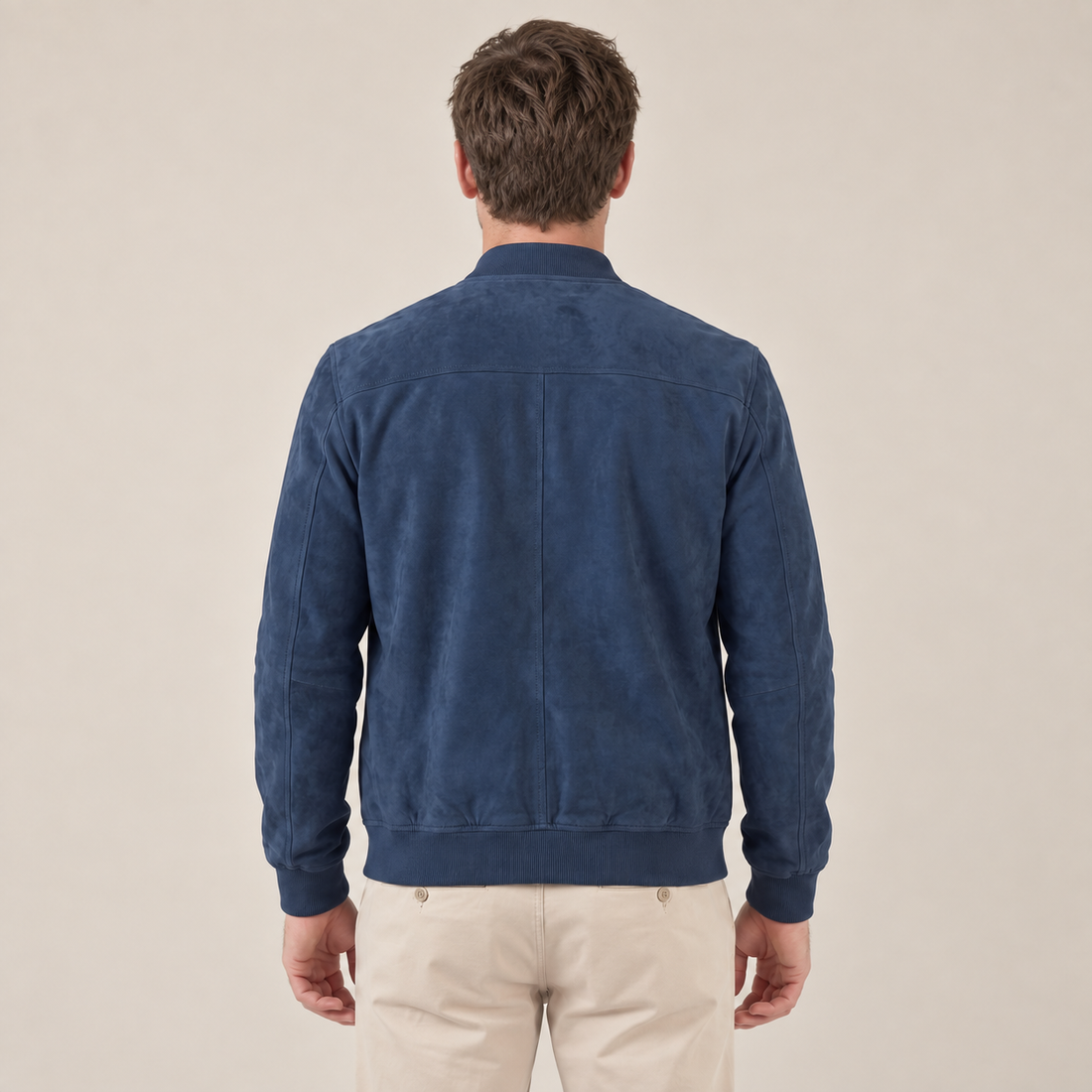 Men's Suede-Touch Bomber Jacket