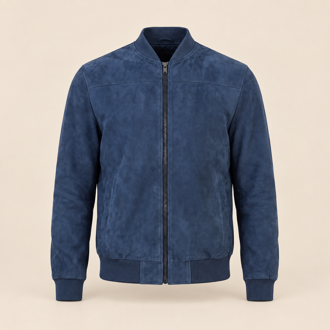 Men's Suede-Touch Bomber Jacket
