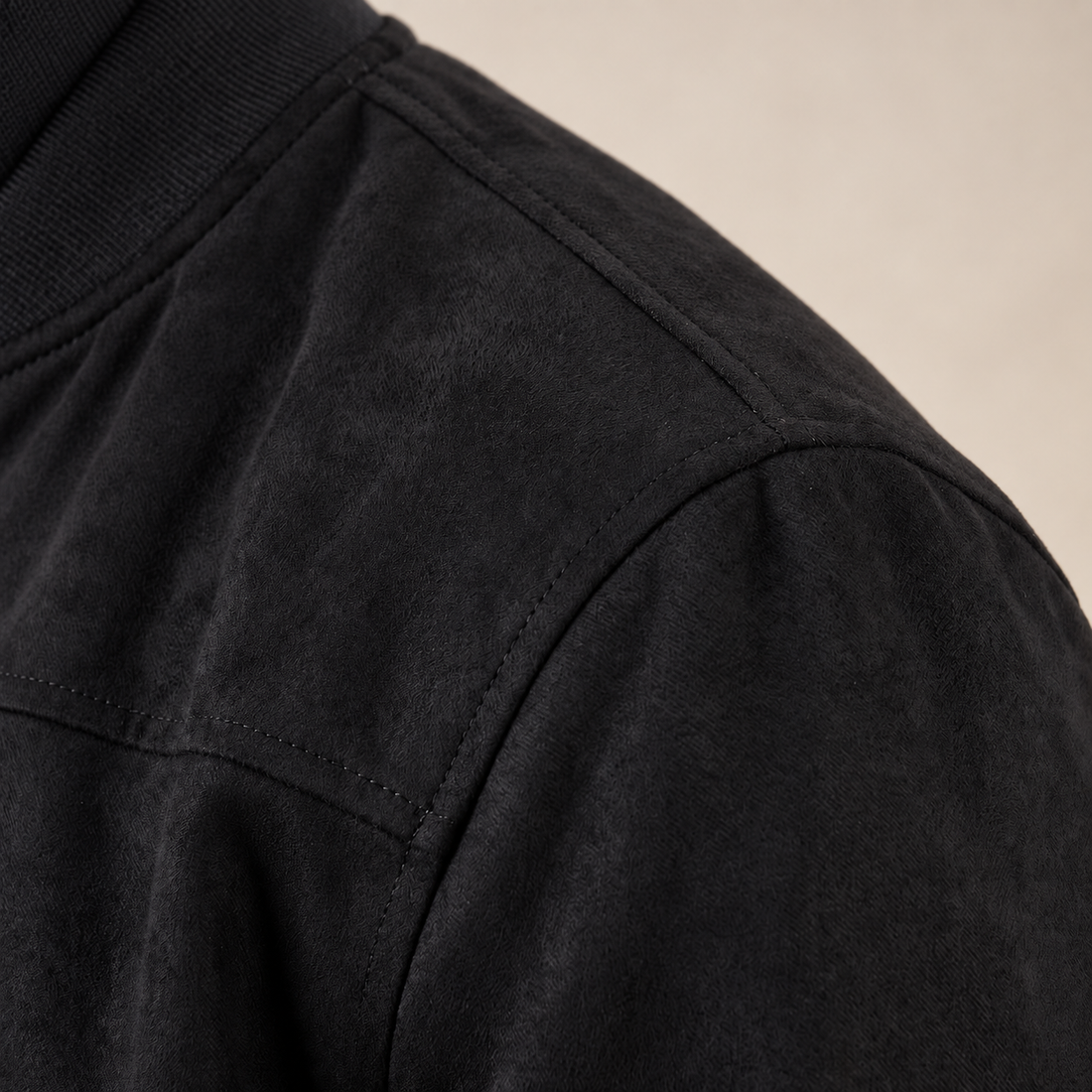 Men's Suede-Touch Bomber Jacket
