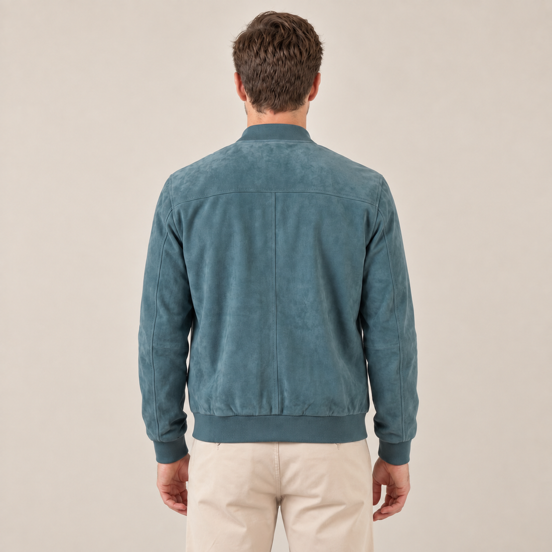 Men's Suede-Touch Bomber Jacket