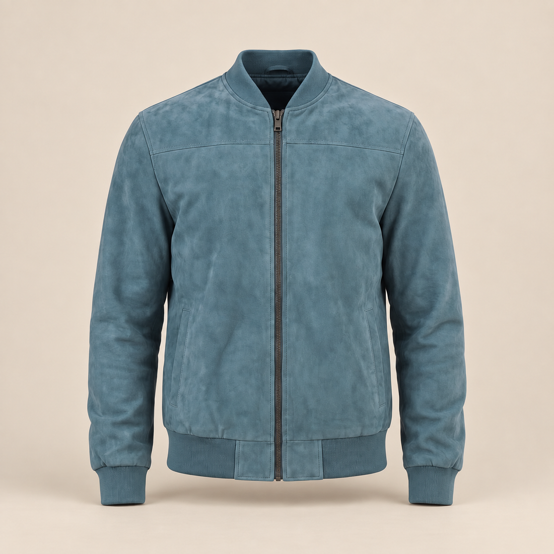 Men's Suede-Touch Bomber Jacket