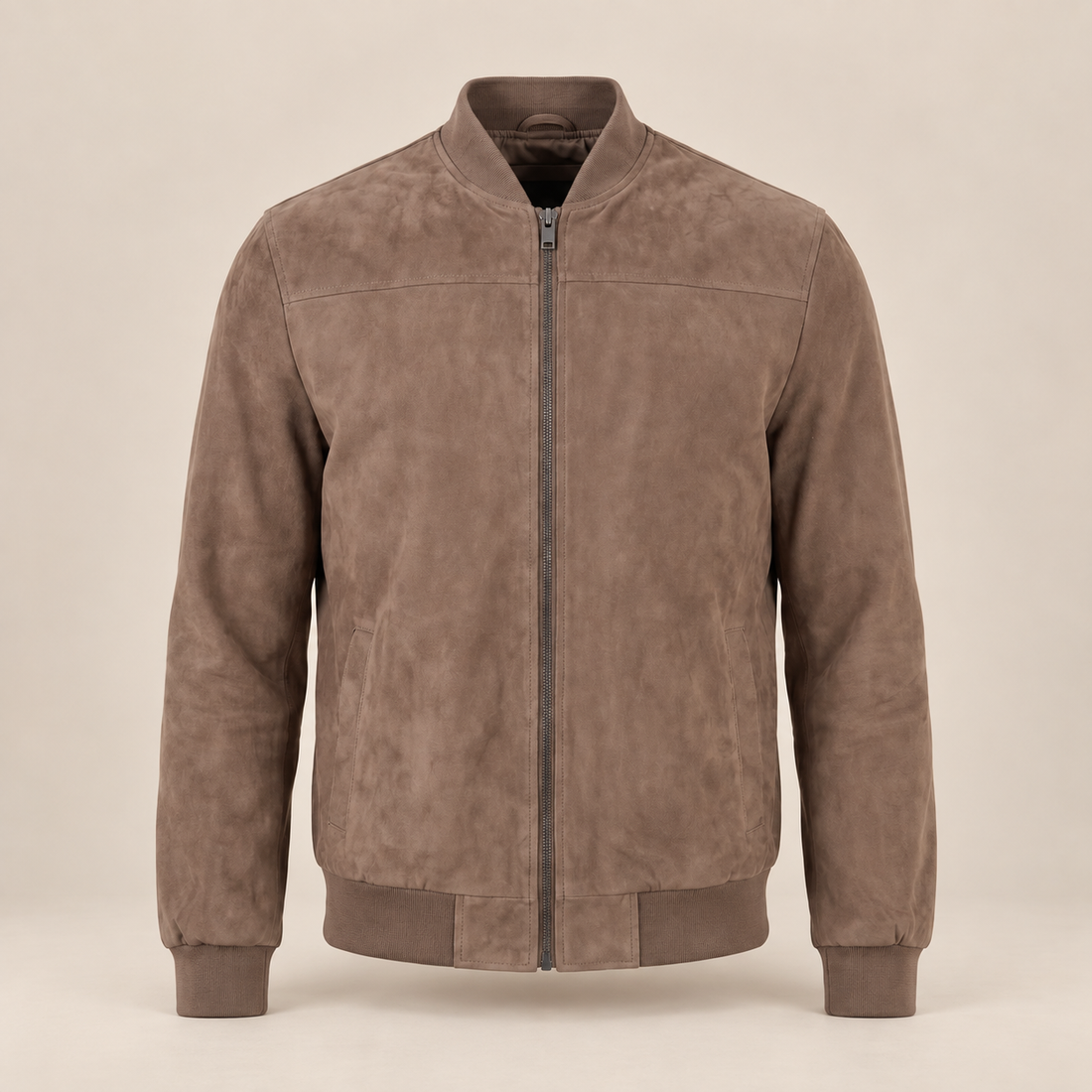 Men's Suede-Touch Bomber Jacket