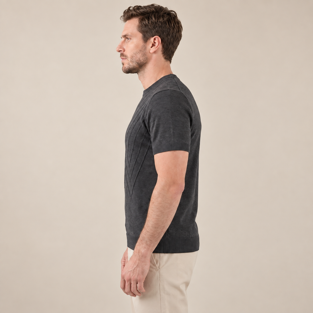Men's Textured Knit T-Shirt