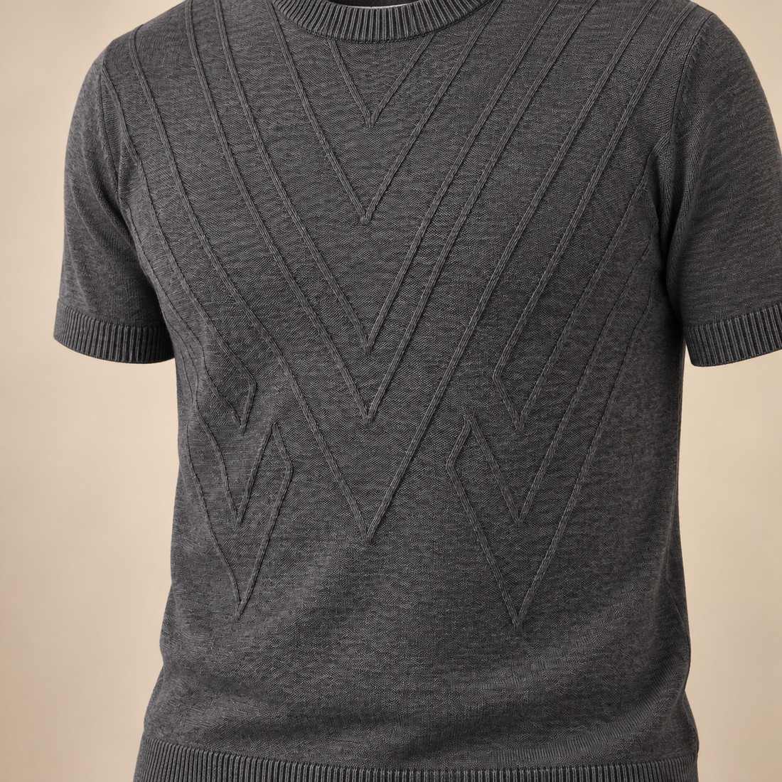Men's Textured Knit T-Shirt