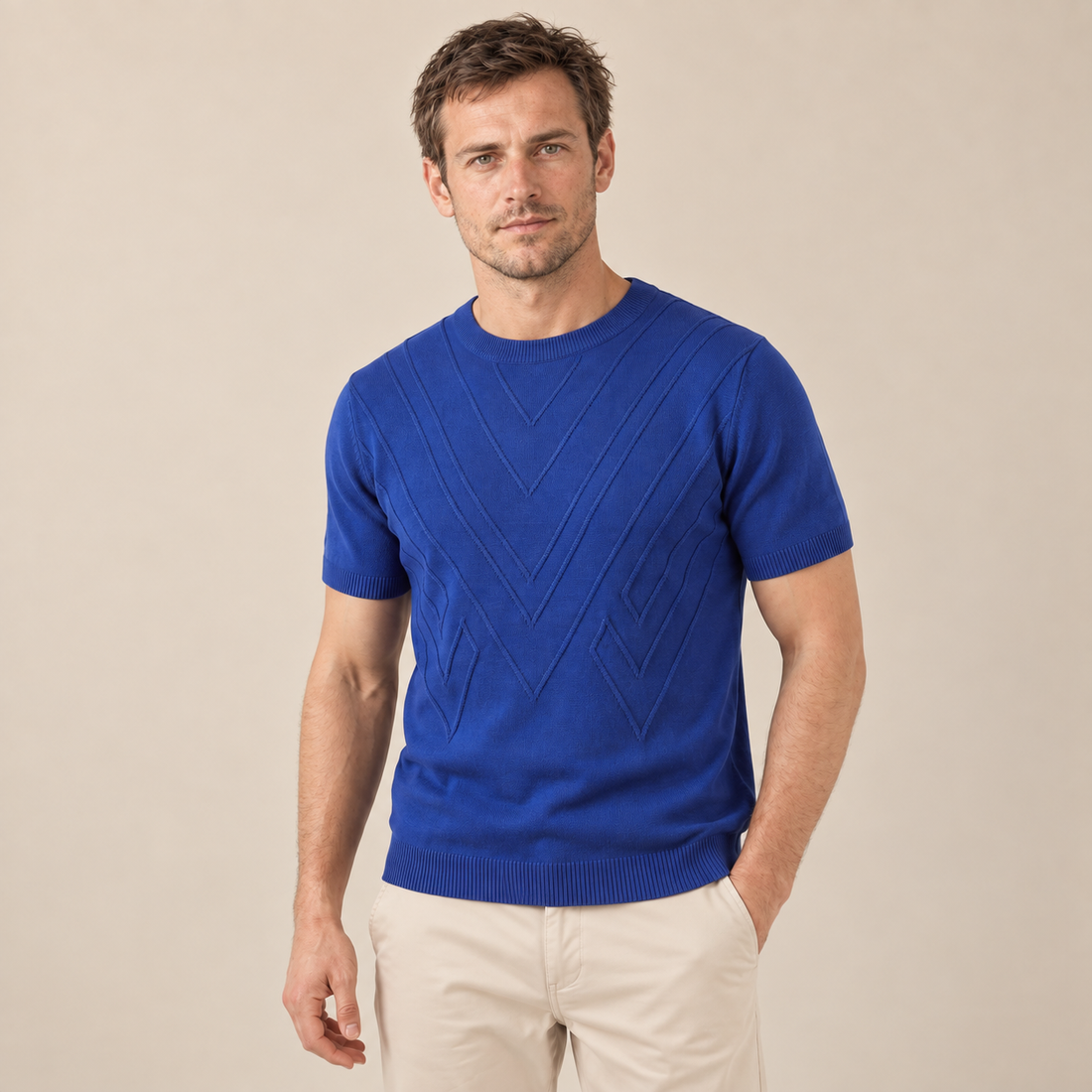 Men's Textured Knit T-Shirt