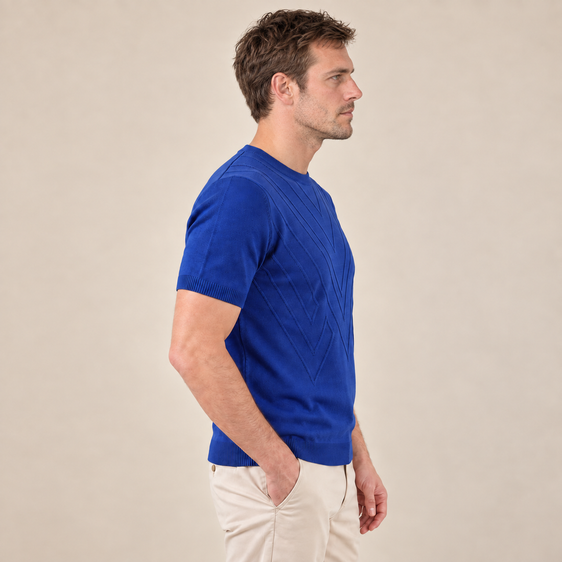 Men's Textured Knit T-Shirt