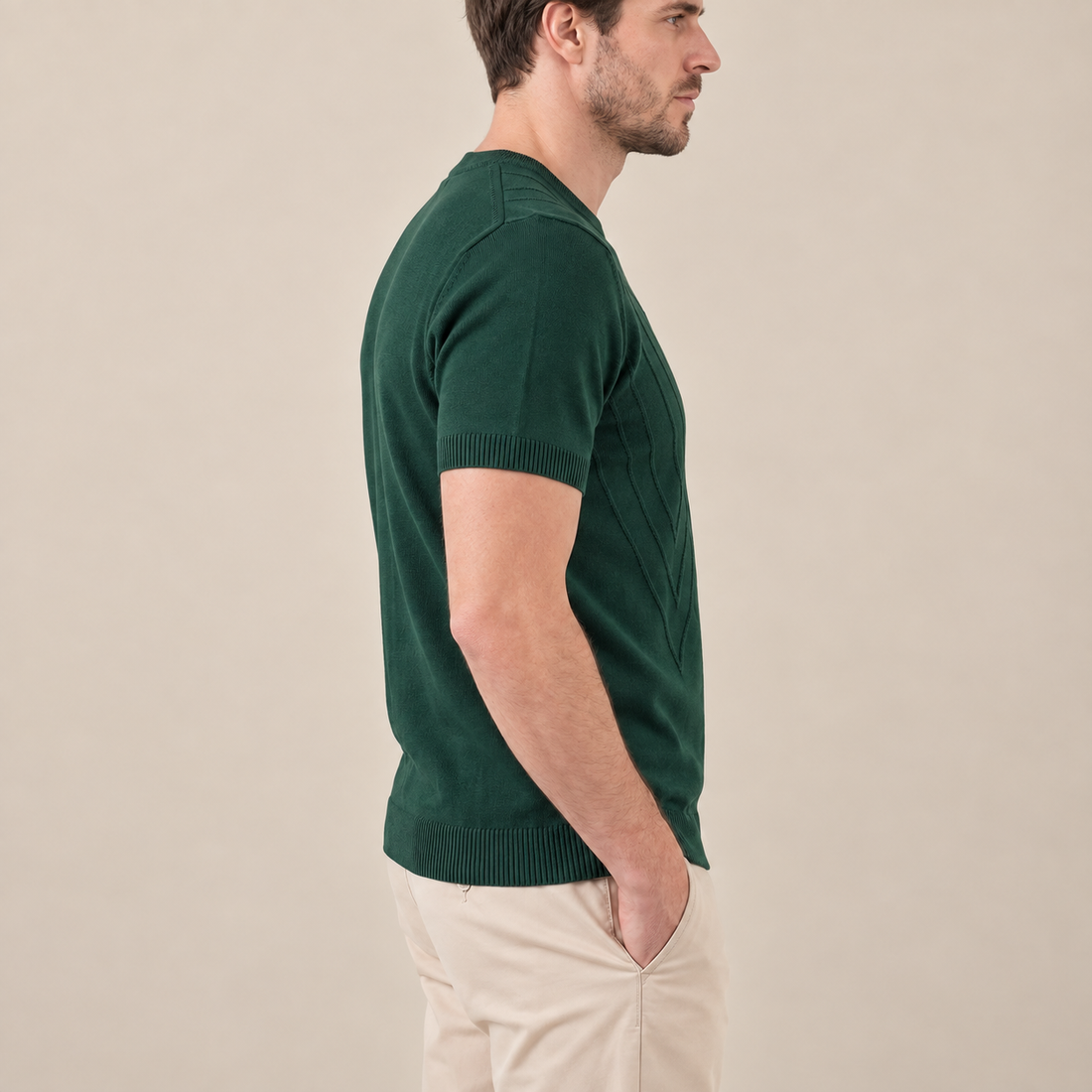Men's Textured Knit T-Shirt