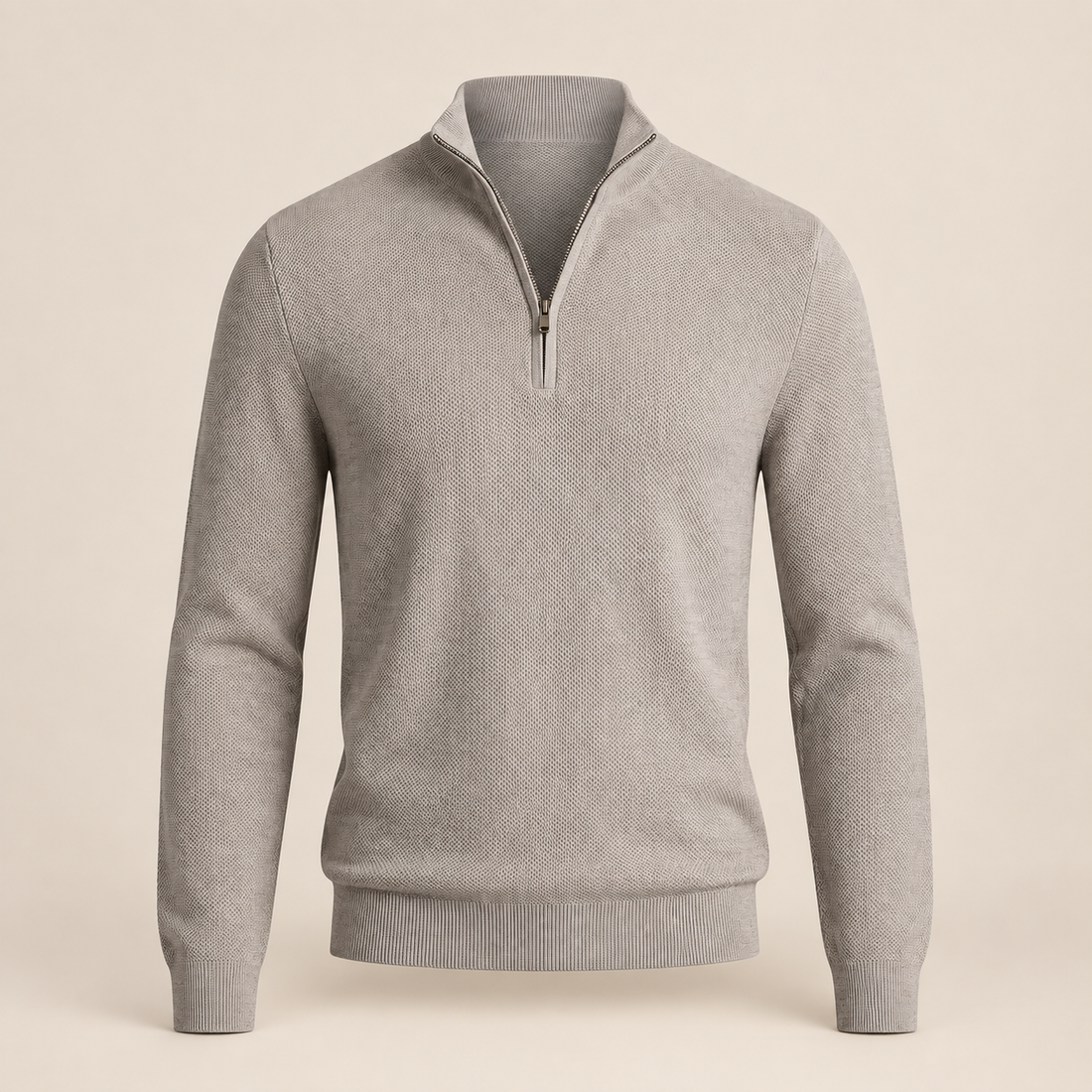 Men's Textured Quarter-Zip Sweater