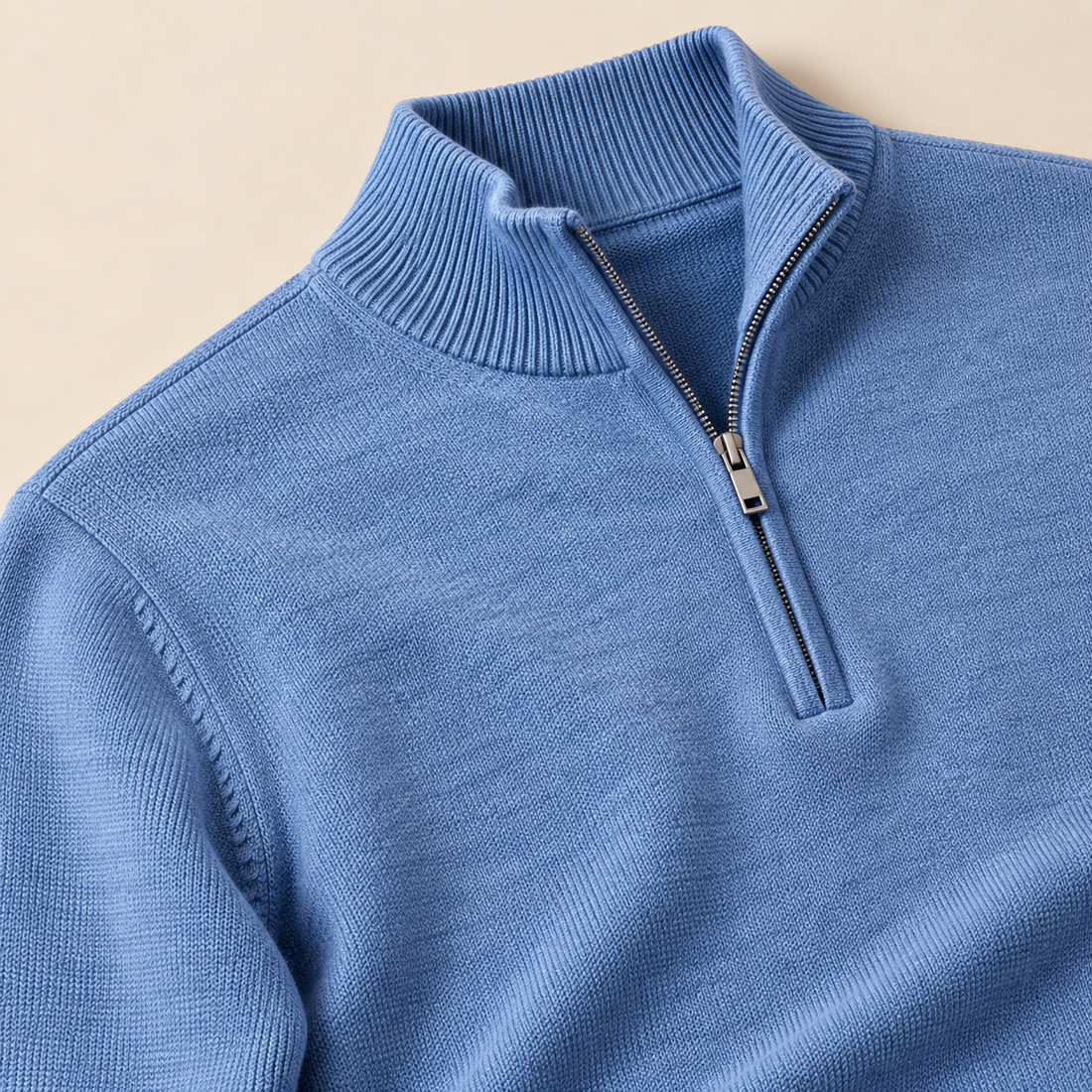 Men's Textured Quarter-Zip Sweater