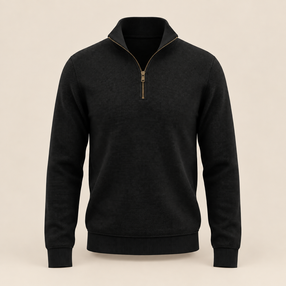Men's Textured Quarter-Zip Sweater