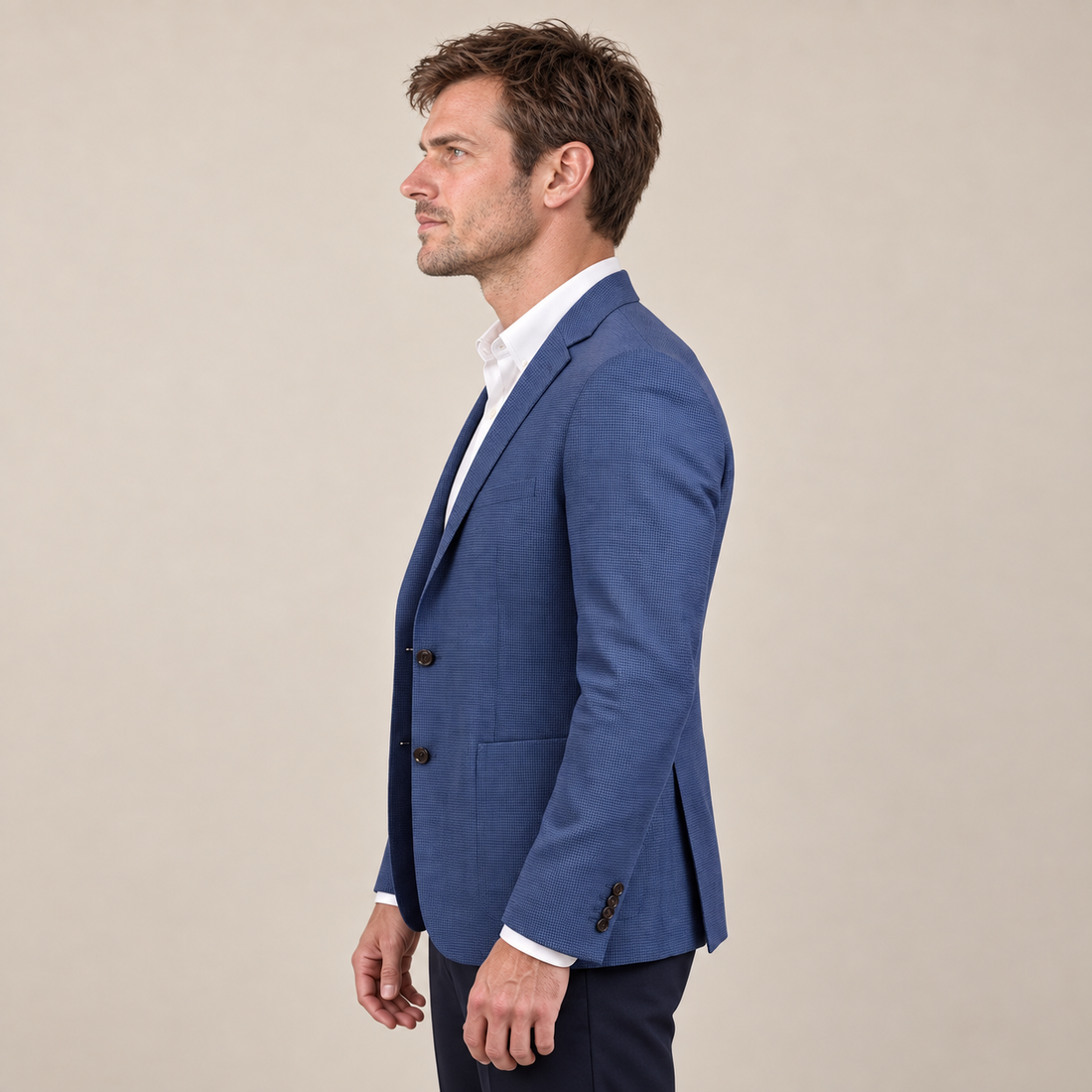 Men's Textured Two-Button Blazer