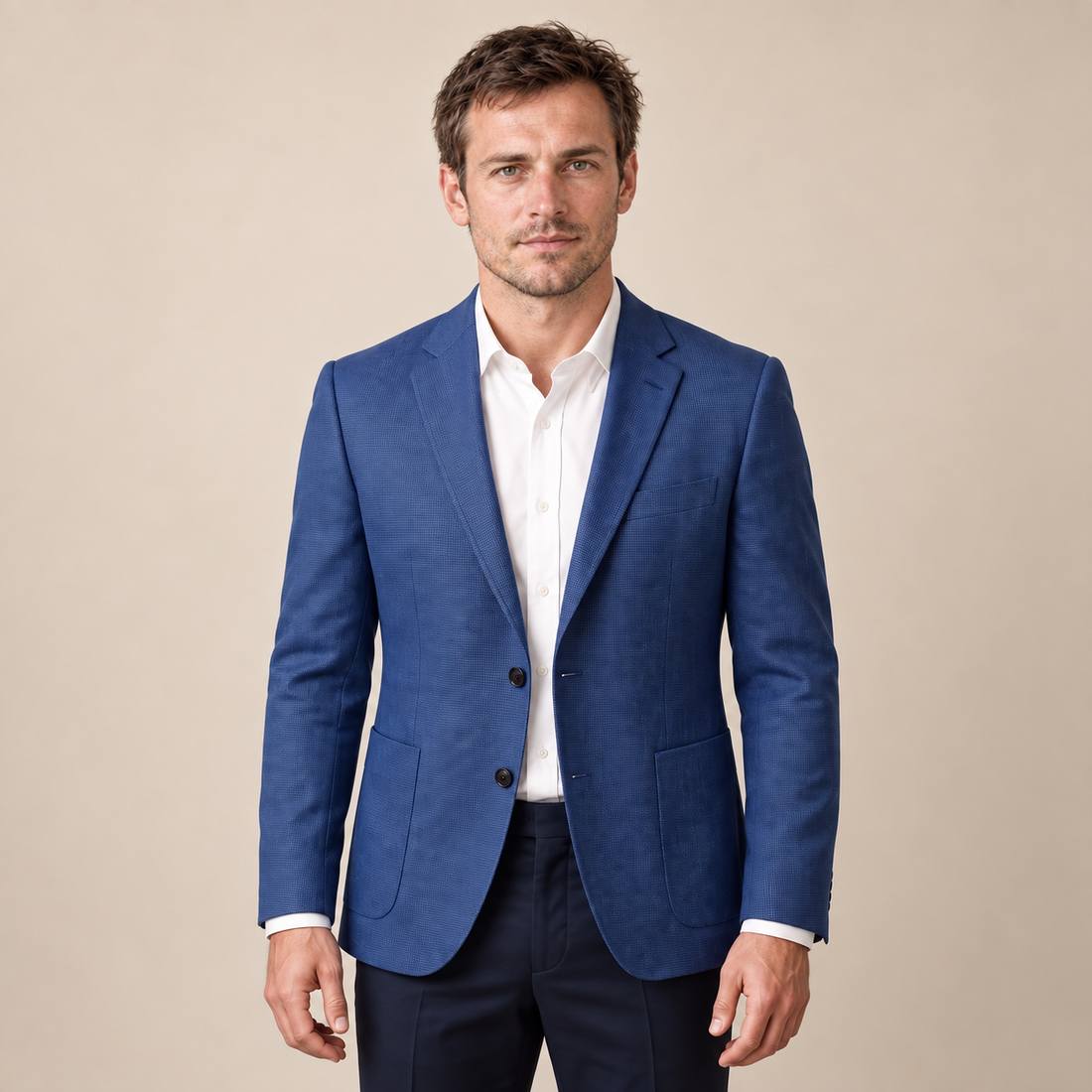 Men's Textured Two-Button Blazer