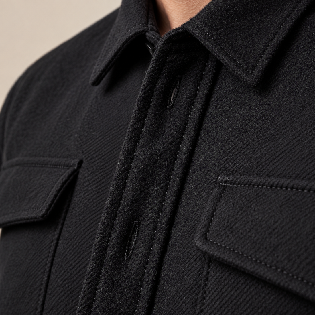 Men's Twin-Pocket Overshirt Slim Fit
