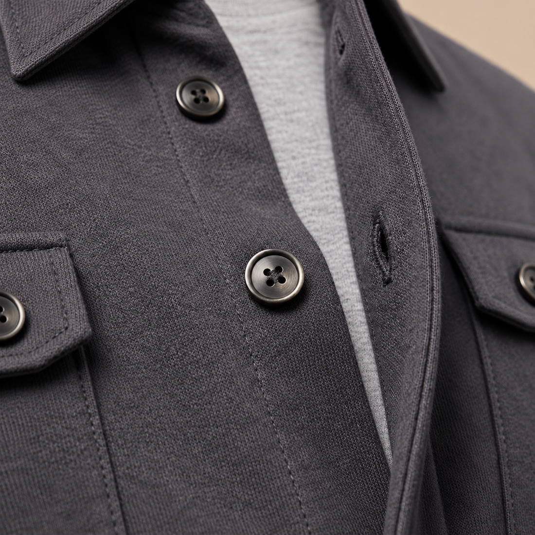 Men's Twin-Pocket Overshirt Slim Fit