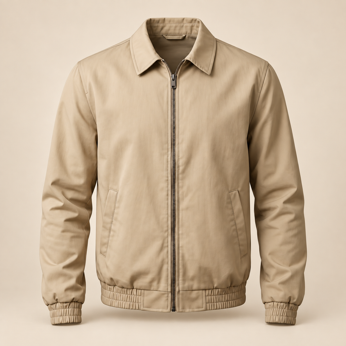 Men's Urban Casual Jacket with Zipper Details
