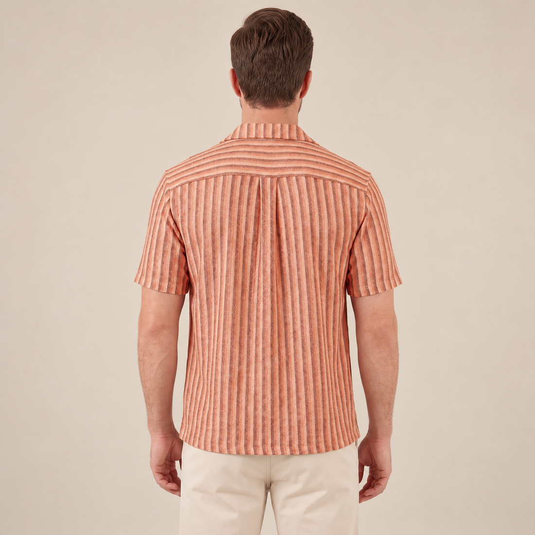 Men's Vertical Stripe Knit Resort Shirt