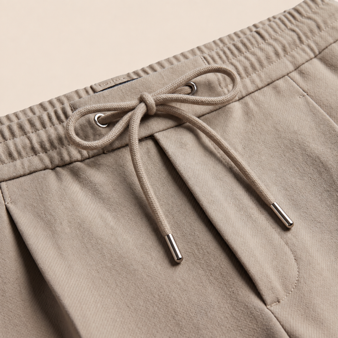 Men's Wide Leg Trousers with Drawstring