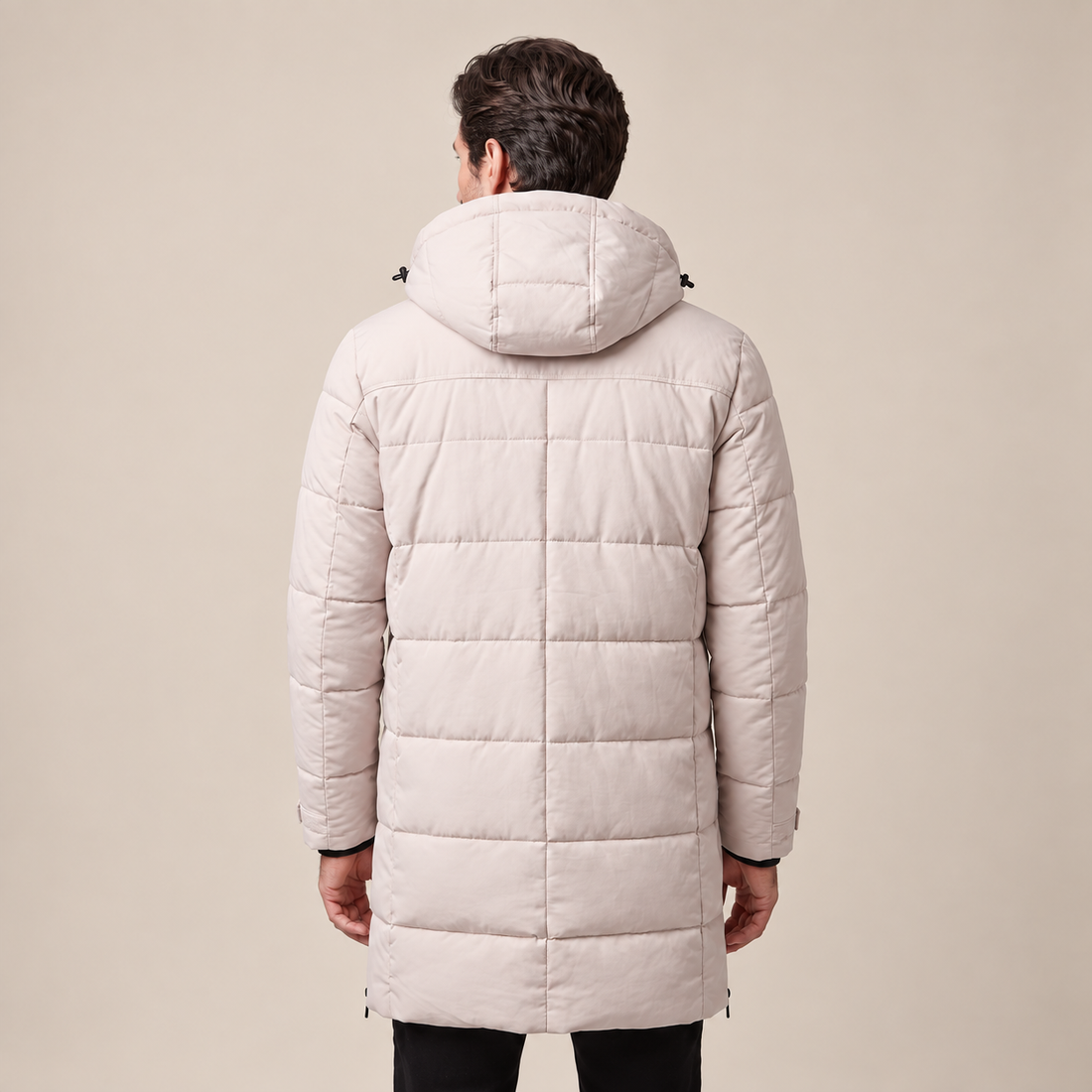 Men's Windproof Padded Parka Jacket