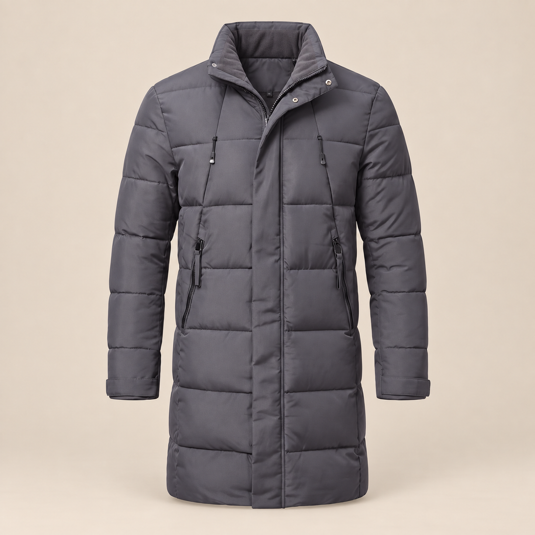Men's Windproof Padded Parka Jacket