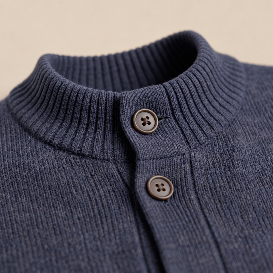 Men's Wool Button-Front Cardigan