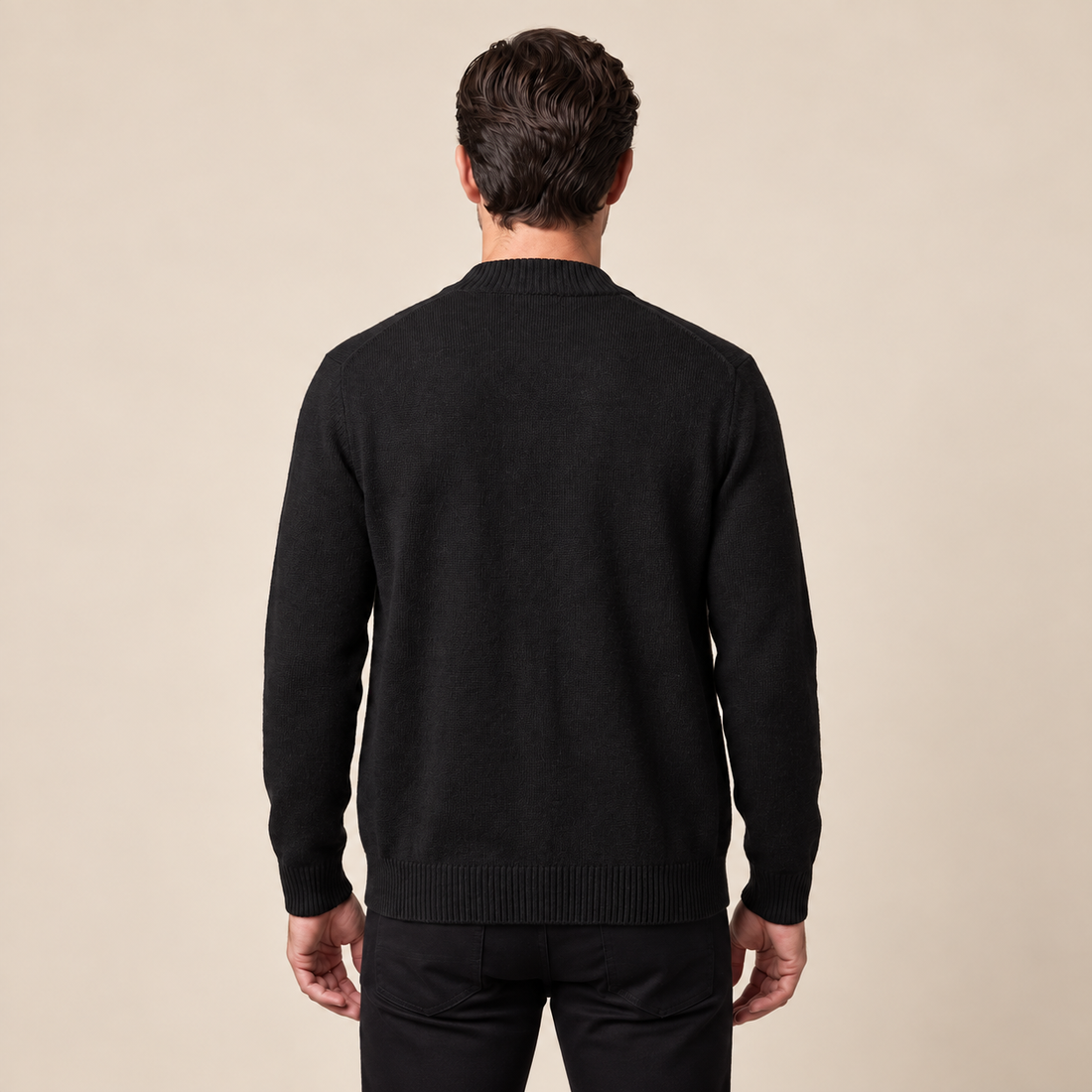 Men's Wool Button-Front Cardigan