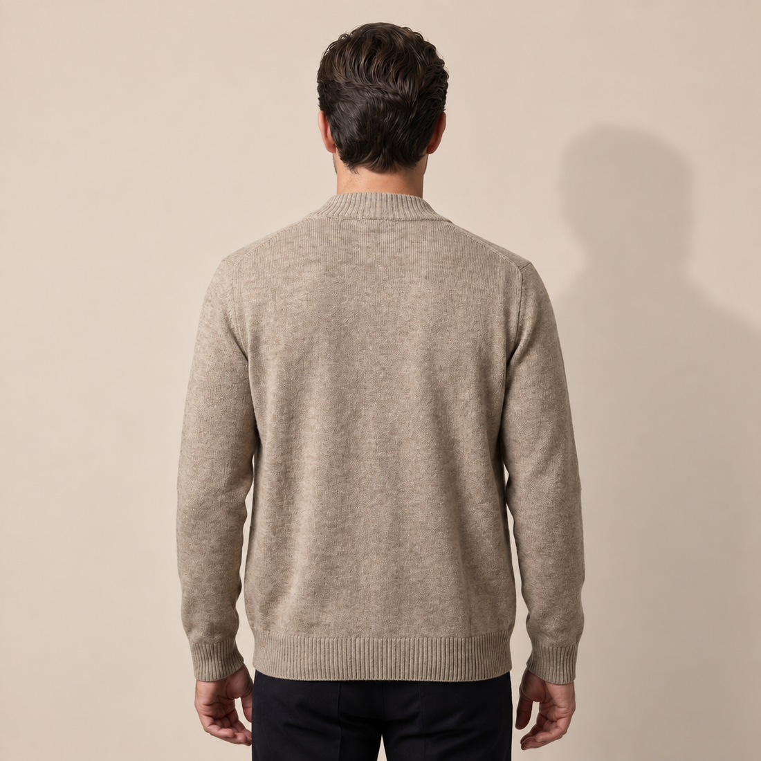 Men's Wool Button-Front Cardigan