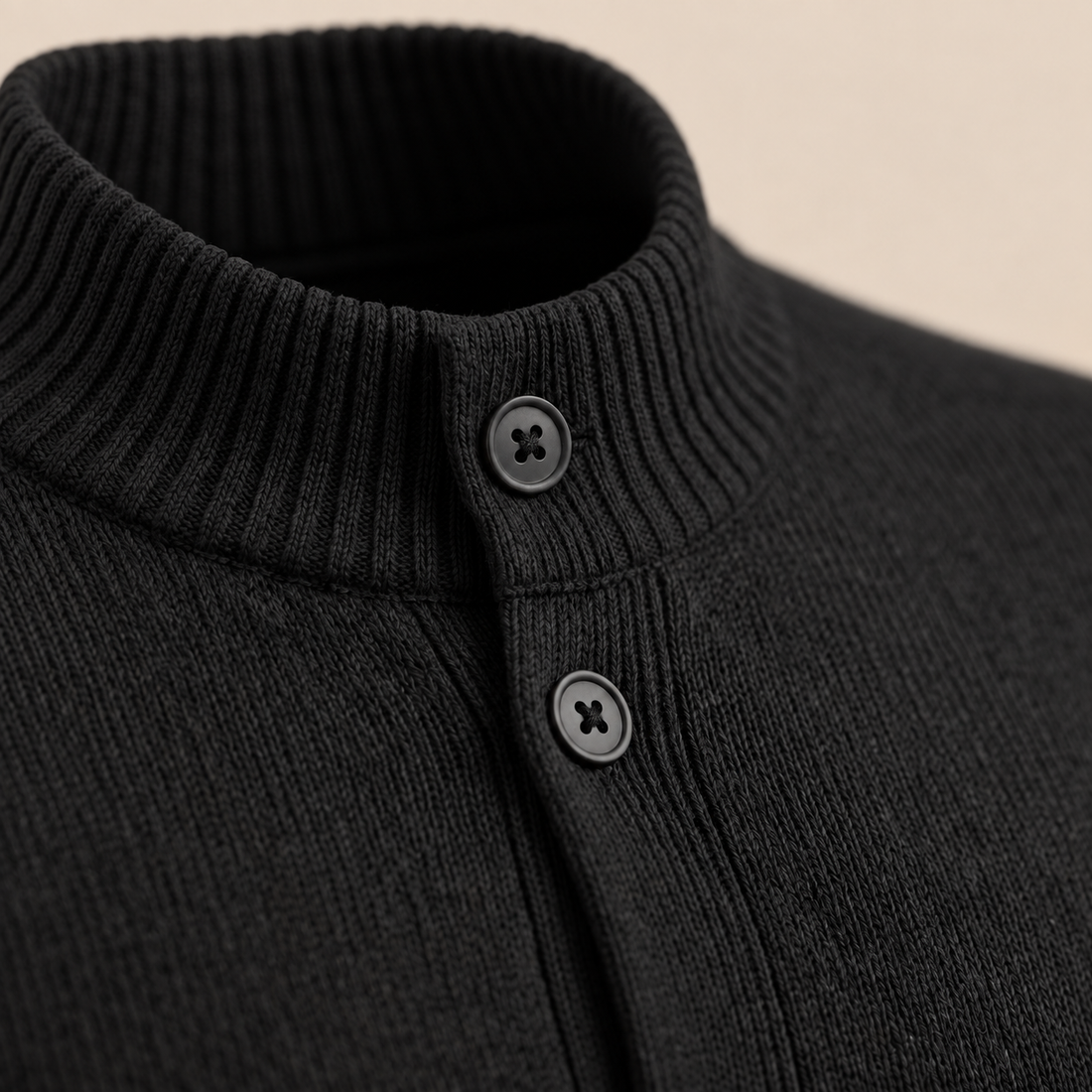 Men's Wool Button-Front Cardigan