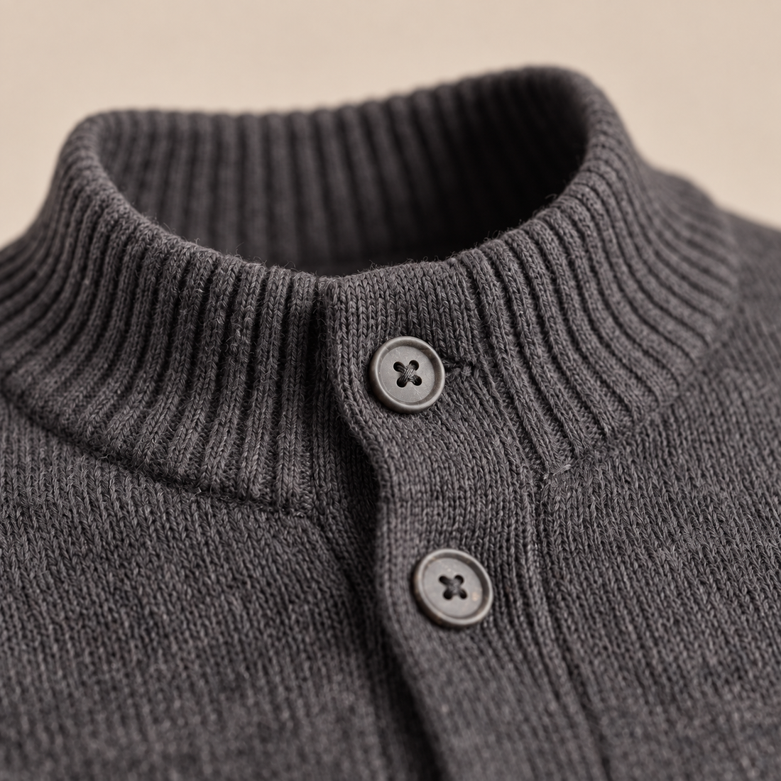 Men's Wool Button-Front Cardigan