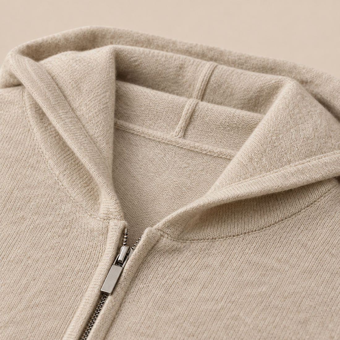 Men's Wool Full-Zip Knit Hooded Cardigan
