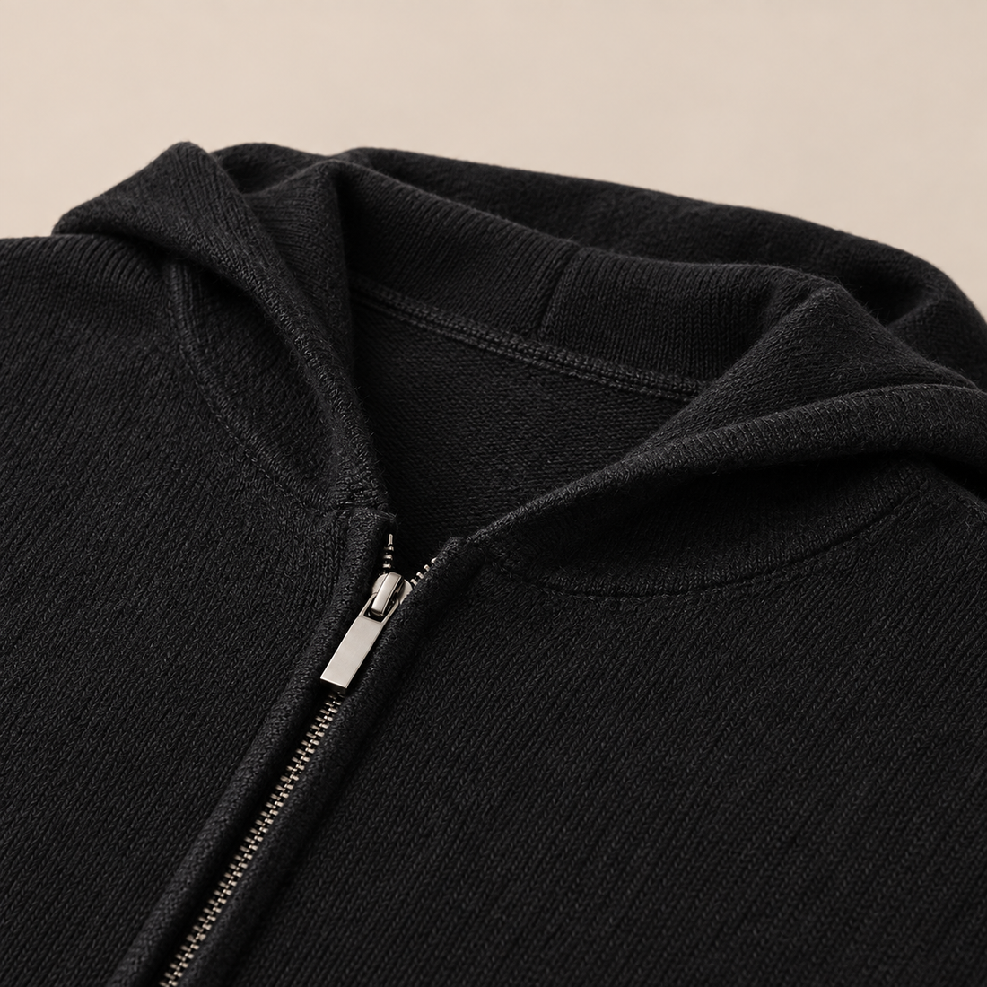 Men's Wool Full-Zip Knit Hooded Cardigan