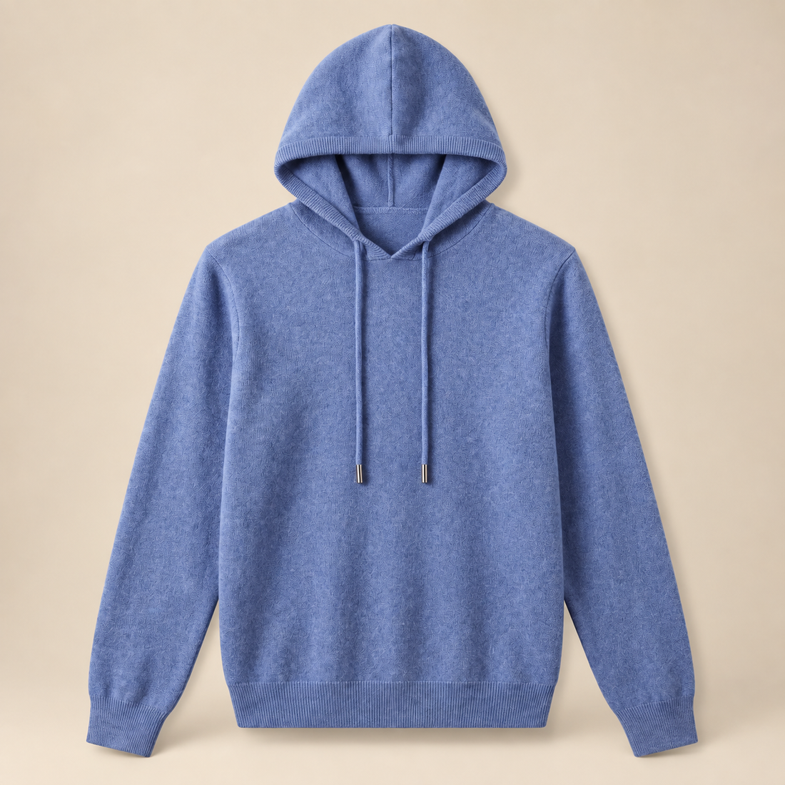 Men's Wool Knit Drawstring Hoodie