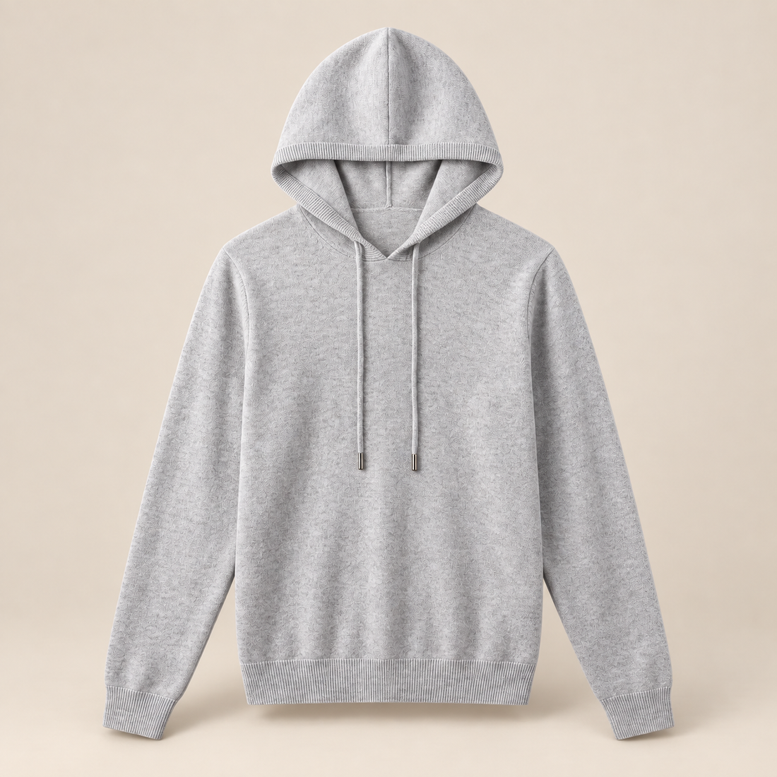 Men's Wool Knit Drawstring Hoodie