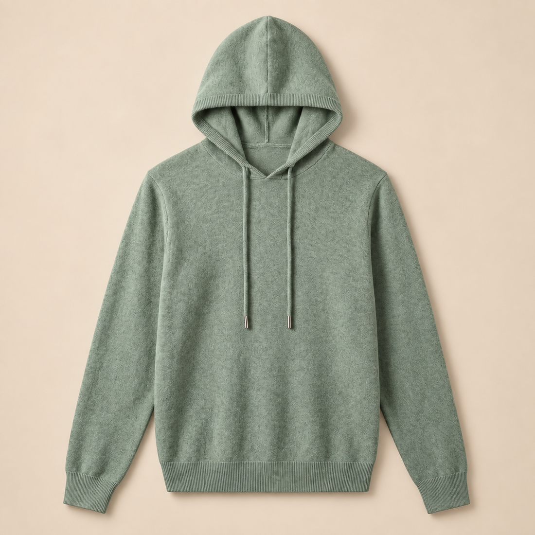 Men's Wool Knit Drawstring Hoodie