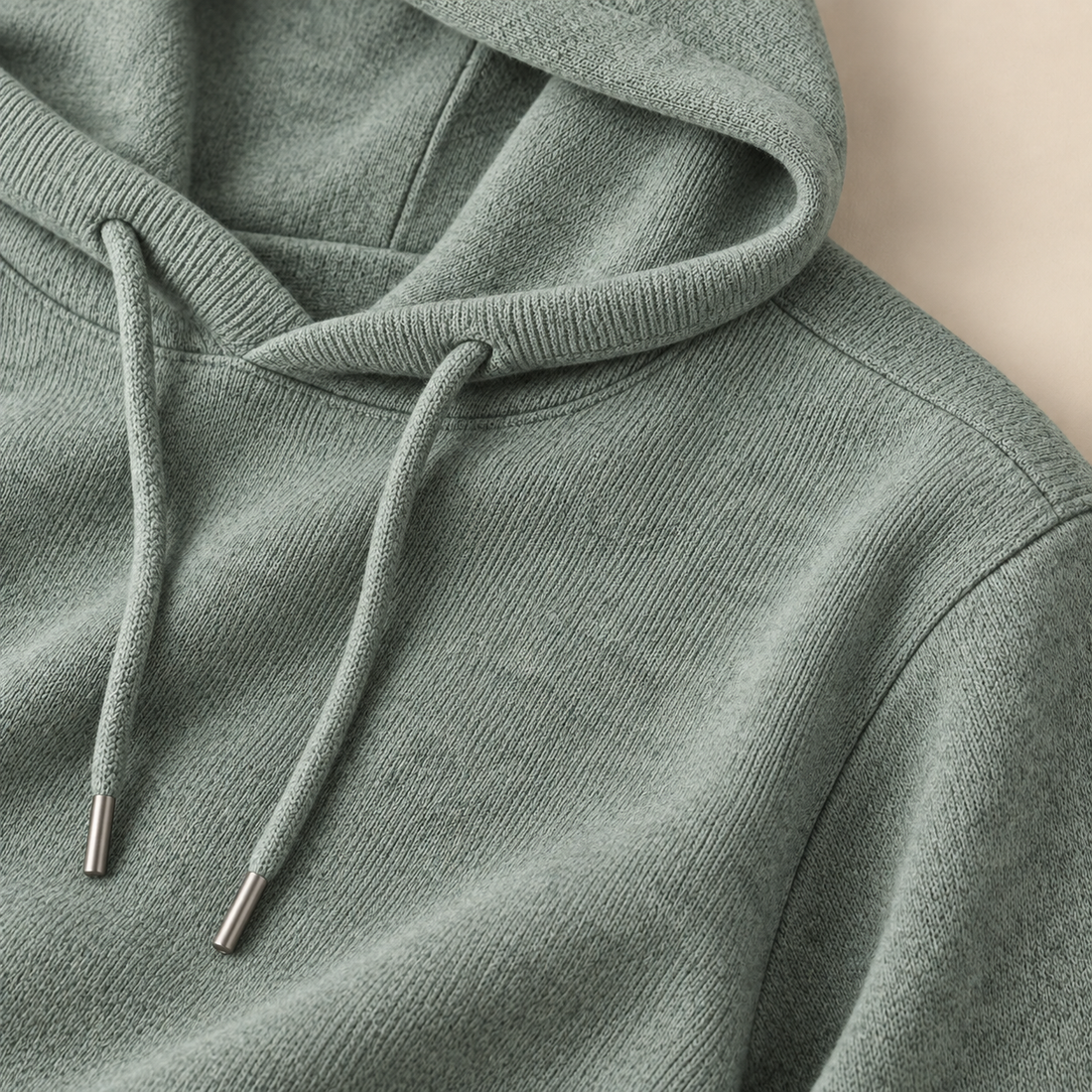 Men's Wool Knit Drawstring Hoodie