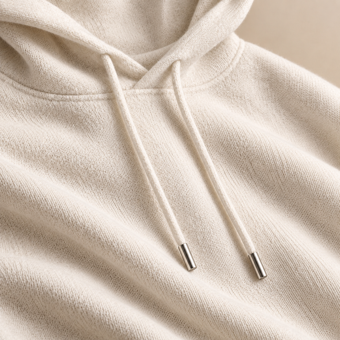 Men's Wool Knit Drawstring Hoodie