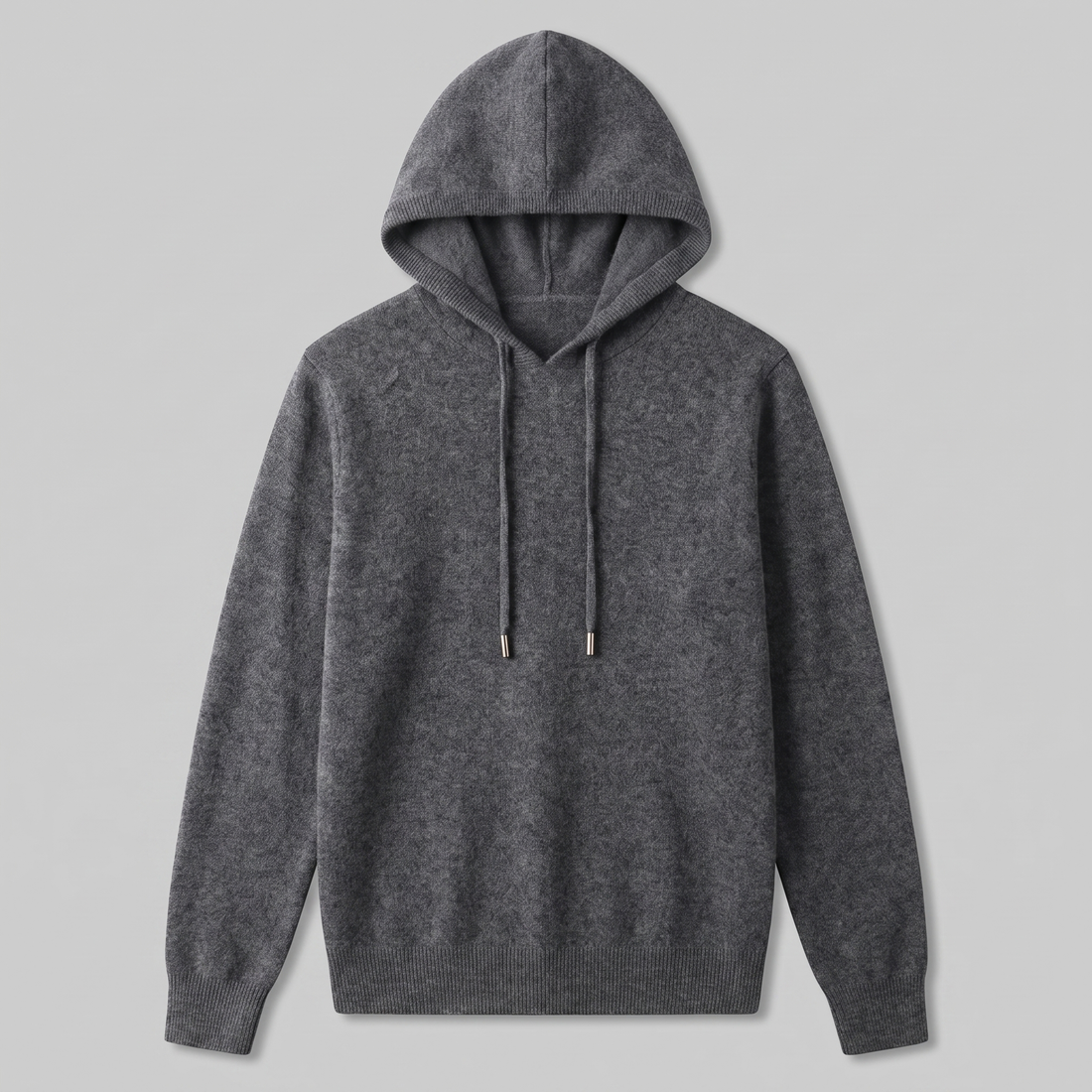 Men's Wool Knit Drawstring Hoodie