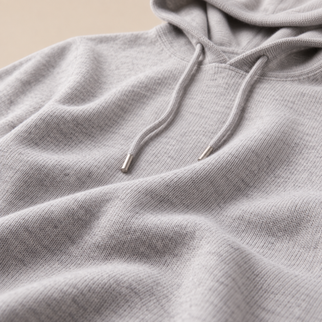 Men's Wool Knit Drawstring Hoodie