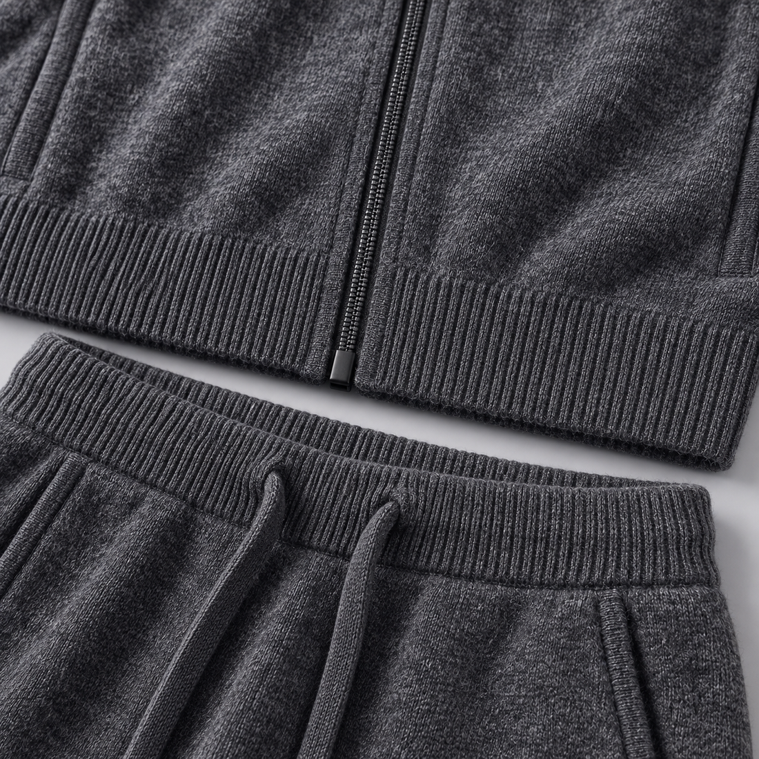 Men's Wool Knit Zip Cardigan and Trouser Co-ord Set