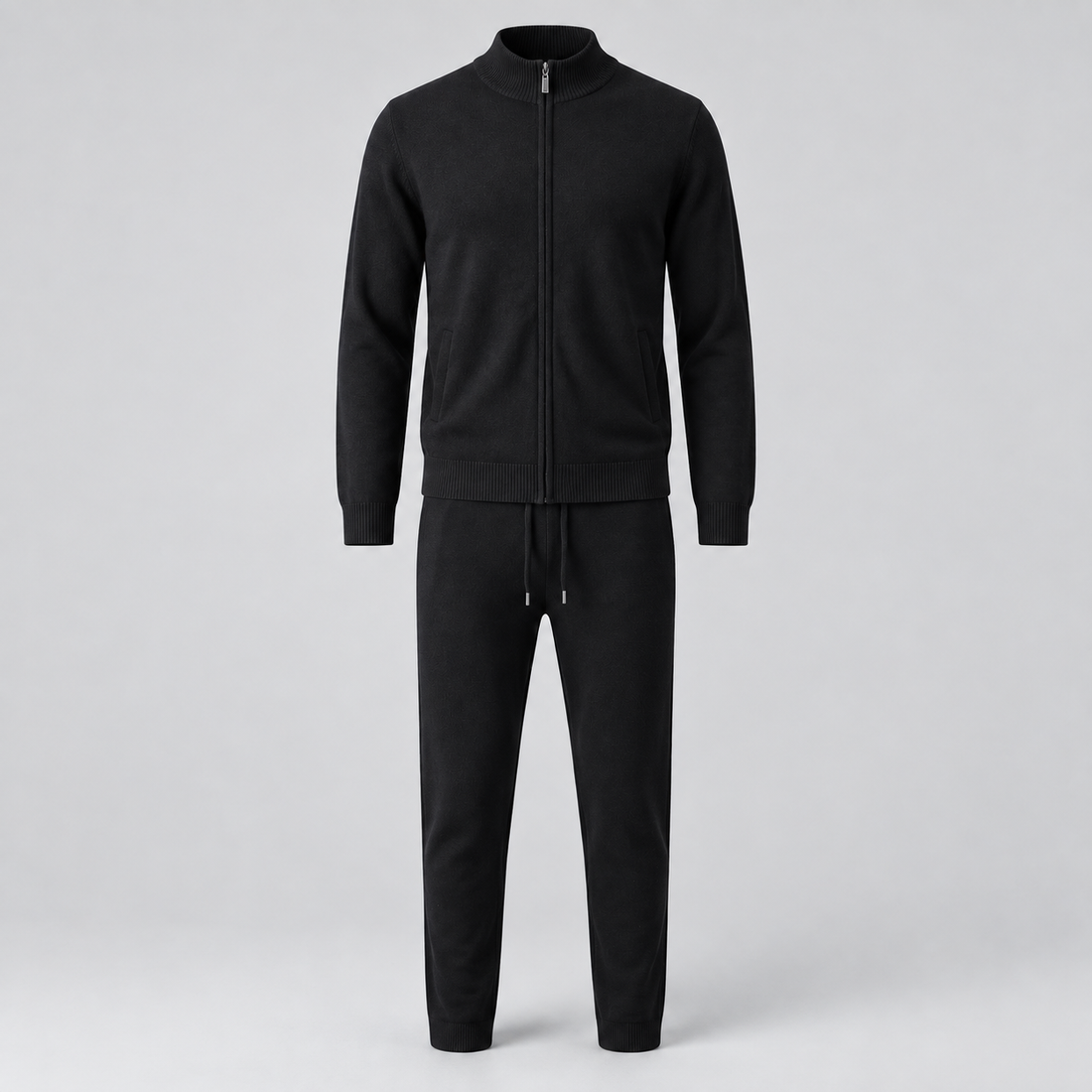 Men's Wool Knit Zip Cardigan and Trouser Co-ord Set